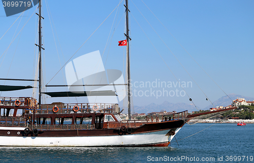 Image of Tourist ship on the sea  