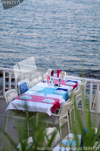 Image of Beautiful table the restaurant  