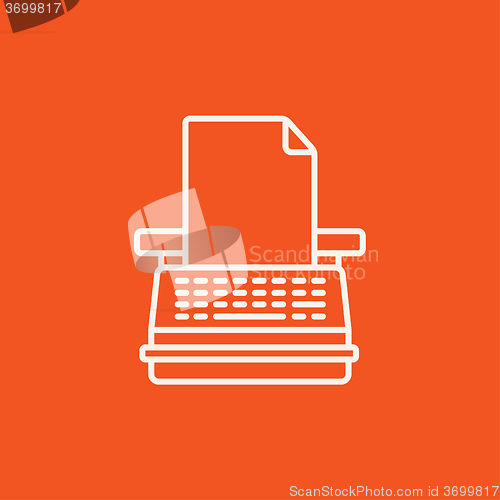 Image of Typewriter line icon.