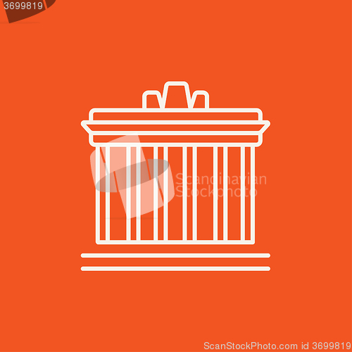 Image of Acropolis of Athens line icon.