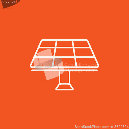 Image of Solar panel line icon.