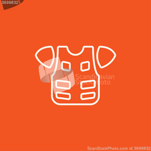 Image of Motorcycle suit line icon.