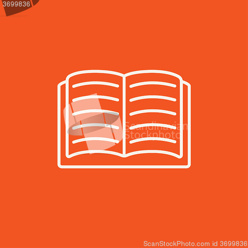 Image of Open book line icon.