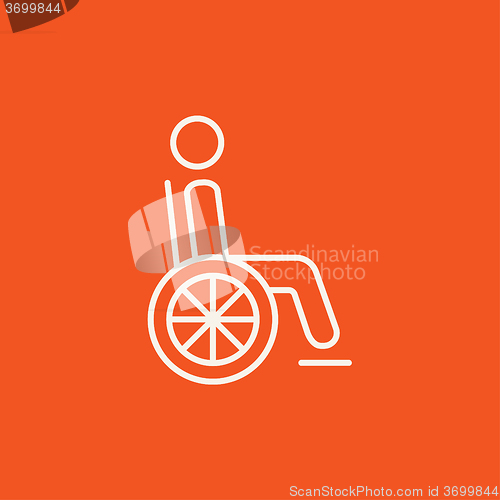 Image of Disabled person line icon.