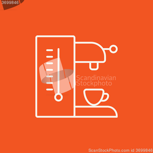 Image of Coffee maker line icon.