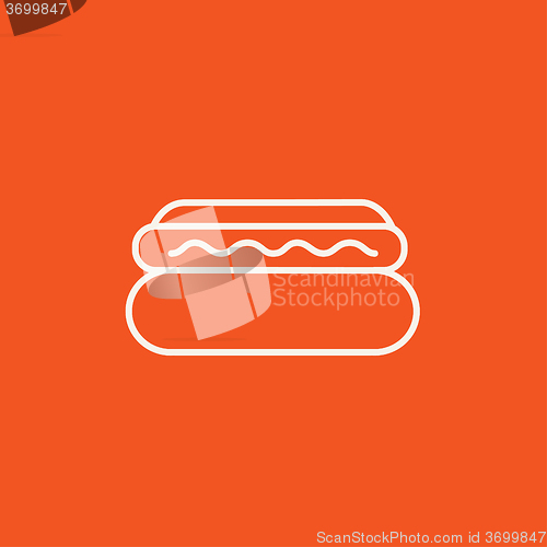 Image of Hotdog line icon.