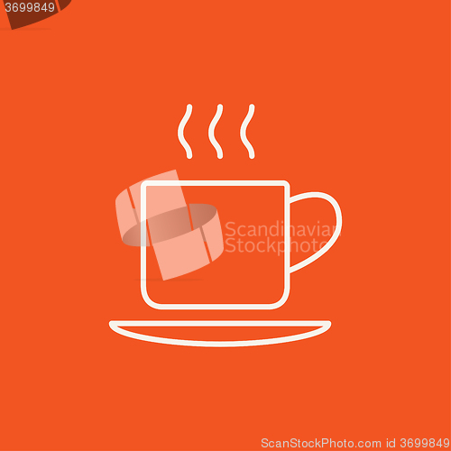 Image of Cup of hot drink line icon.