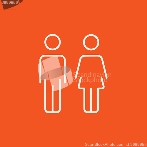 Image of Couple line icon.