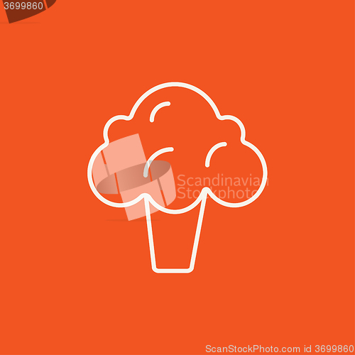 Image of Broccoli line icon.