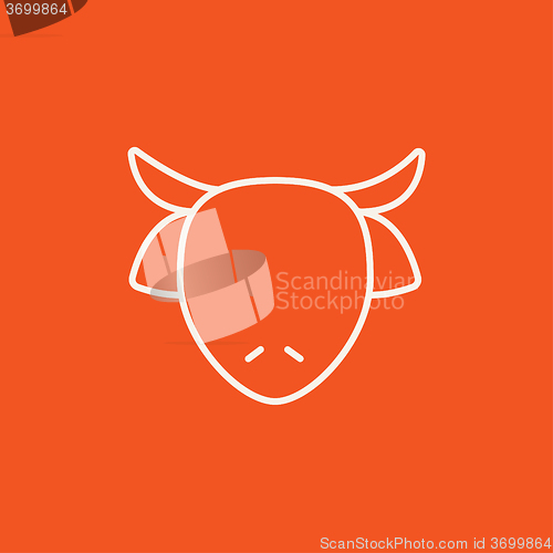 Image of Cow head line icon.