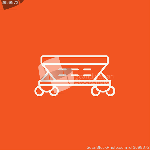 Image of Cargo wagon line icon.