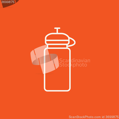 Image of Sport water bottle line icon.
