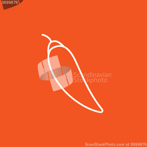 Image of Chilli line icon.