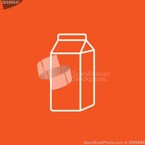 Image of Packaged dairy product line icon.