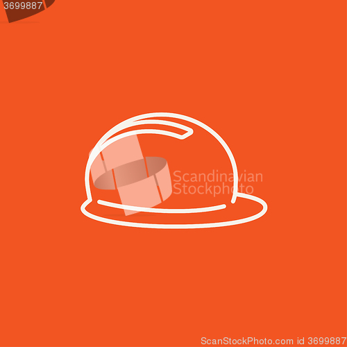 Image of Hard hat line icon.