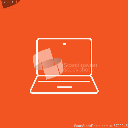 Image of Laptop line icon.