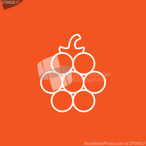 Image of Raspberry line icon.