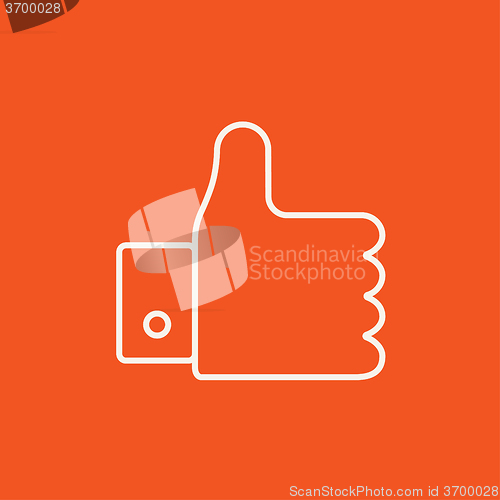 Image of Thumb up line icon.