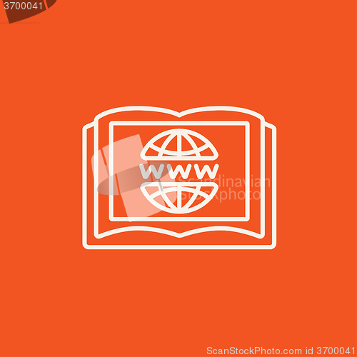 Image of International education technology line icon
