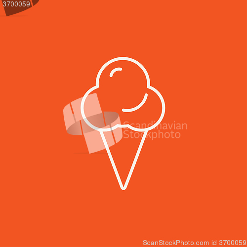 Image of Ice cream line icon.
