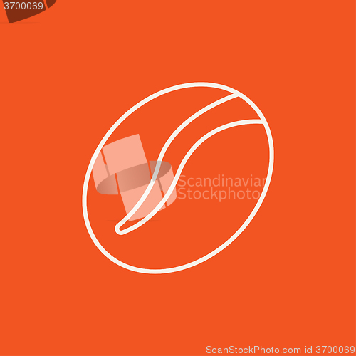 Image of Coffee bean line icon.