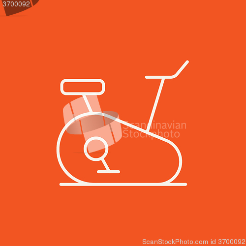 Image of Exercise bike line icon.