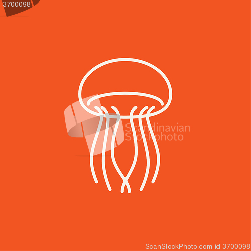 Image of Jellyfish line icon.