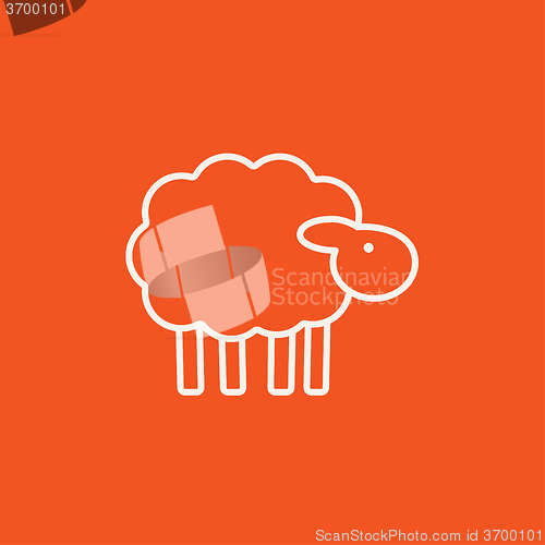 Image of Sheep line icon.