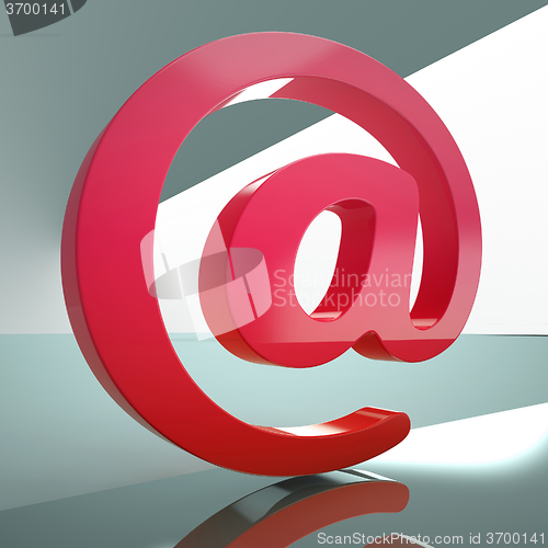 Image of At Sign Means E-mail Symbol For Message