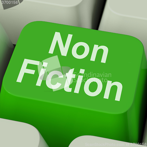 Image of Non Fiction Key Shows Educational Material Or Text Books