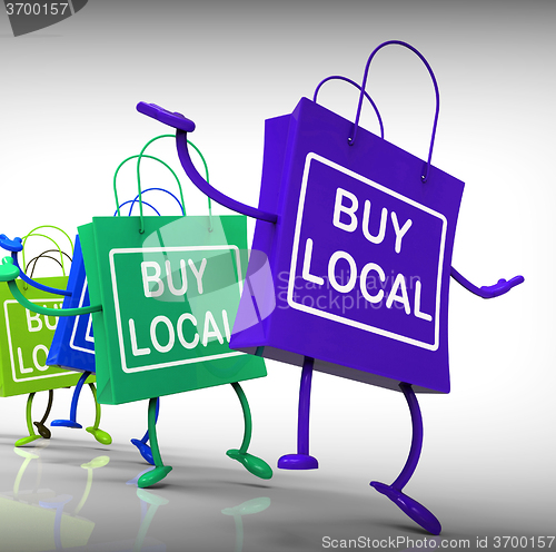 Image of Buy Local Bags Show Neighborhood Market and Business