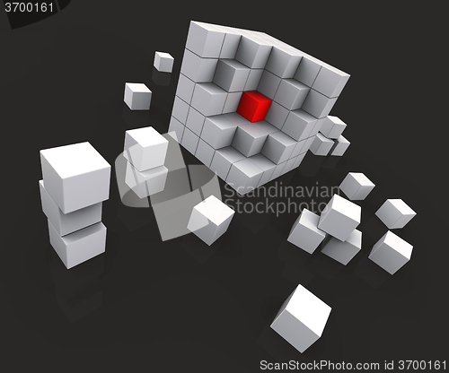 Image of Middle Of Blocks Showing Nucleus