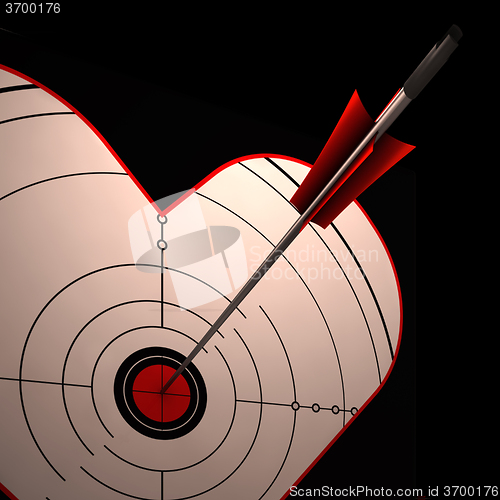 Image of Heart Target Shows Perfect Romance Wedding