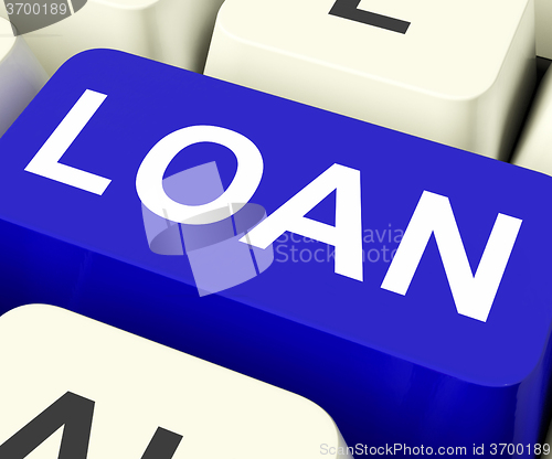 Image of Loan Key Means Lending Or Loaning\r