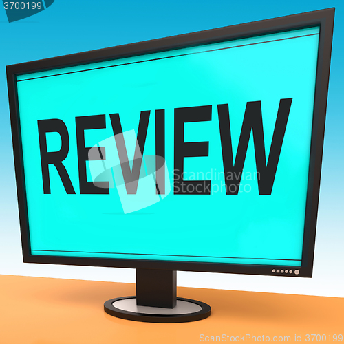 Image of Review Screen Means Check Reviewing Or Reassess 