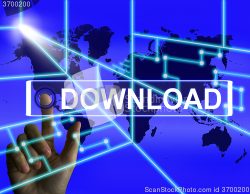 Image of Download Screen Shows Downloads Downloading and Internet Transfe