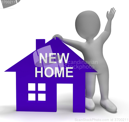 Image of New Home House Shows Buying Property And Moving In