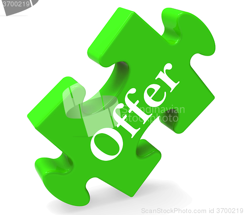 Image of Offer Puzzle Shows Promotion Discounts Offers And Reduction