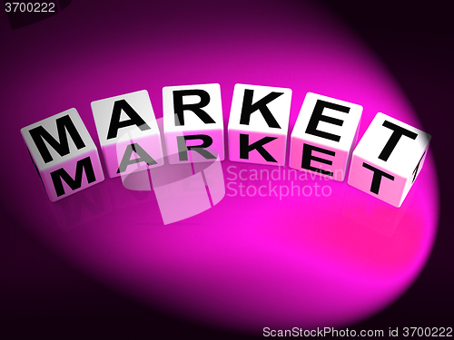 Image of Market Dice Indicate Retail Promotions or Forex Trading