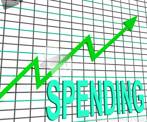 Image of Spending Chart Graph Shows Increasing Expenditure Purchasing