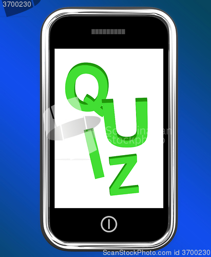 Image of Quiz On Phone Means Test Quizzes Or Questions Online