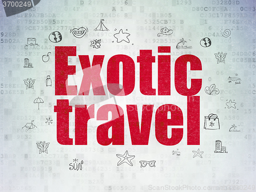 Image of Tourism concept: Exotic Travel on Digital Paper background
