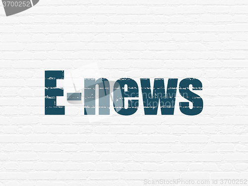 Image of News concept: E-news on wall background
