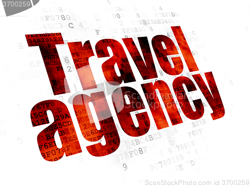 Image of Tourism concept: Travel Agency on Digital background