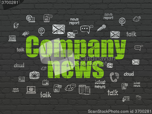 Image of News concept: Company News on wall background
