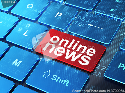 Image of News concept: Online News on computer keyboard background