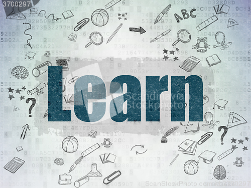 Image of Learning concept: Learn on Digital Paper background