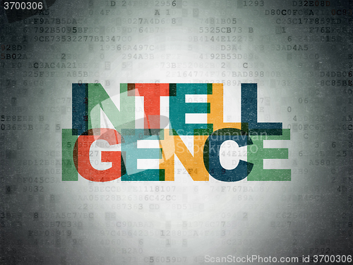 Image of Studying concept: Intelligence on Digital Paper background