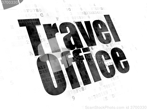 Image of Tourism concept: Travel Office on Digital background