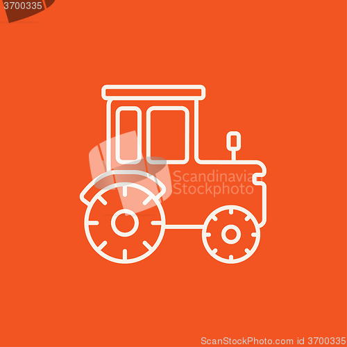 Image of Tractor line icon.